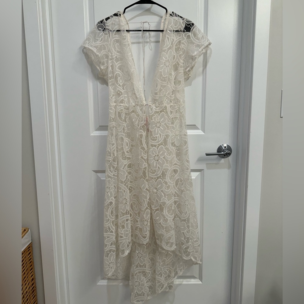 Victoria's Secret White Lace open back Dress Coverup